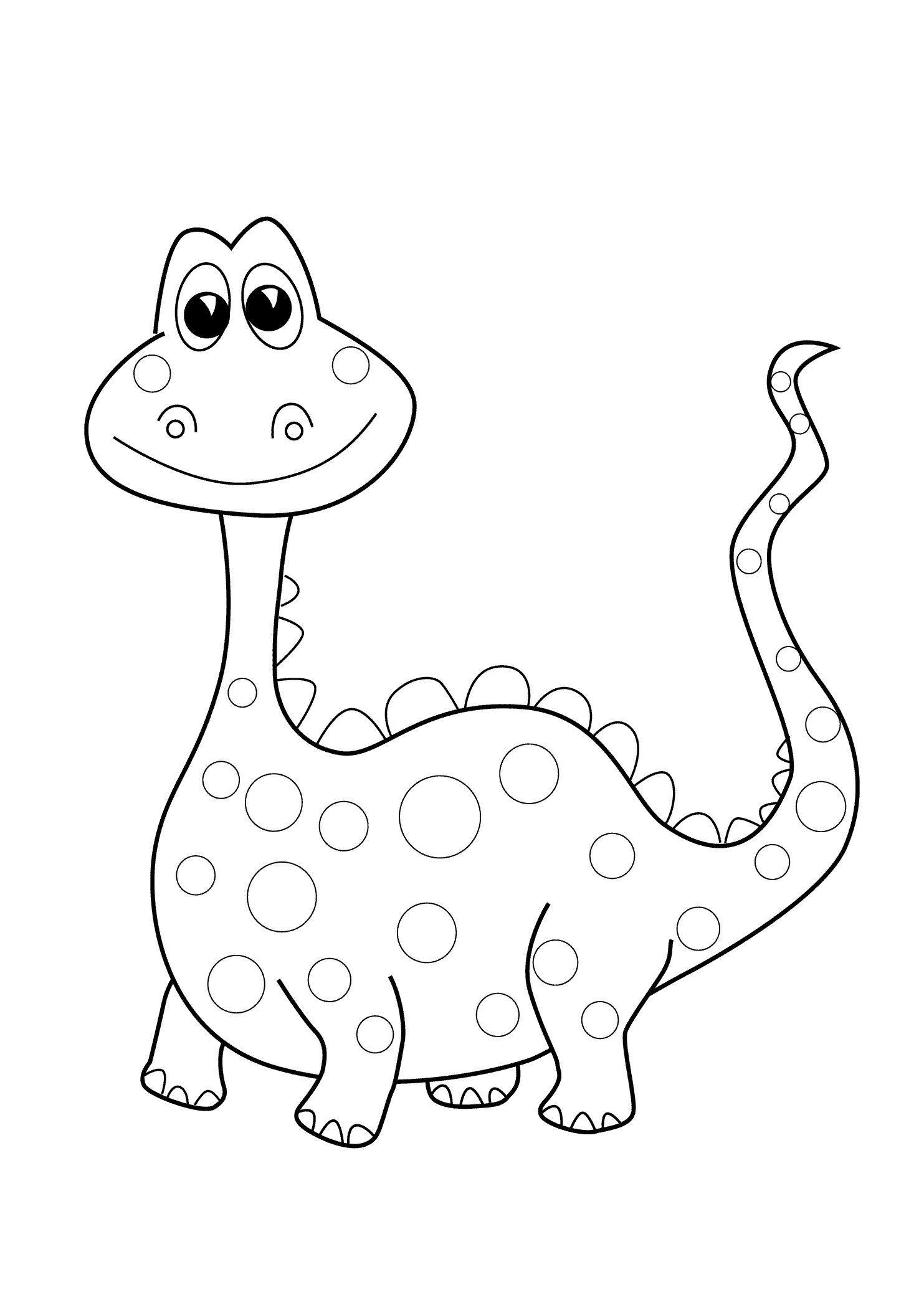 Funny Dinosaur coloring page for kids, printable free ...