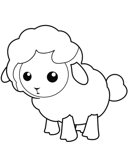 Cute Little Lamb coloring page | Free Printable Coloring Pages