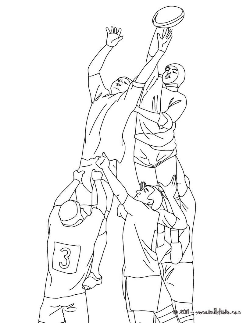 Rugby Touch coloring page. More sports coloring pages on ...