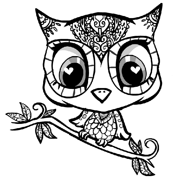 Cartoon Owls To Color | Free Coloring Pages on Masivy World