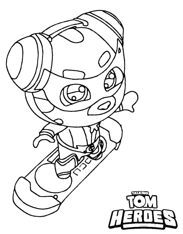 Ginger from Talking Tom Heroes coloring ...