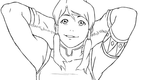 Korra Is Relax Coloring Page : Color Luna