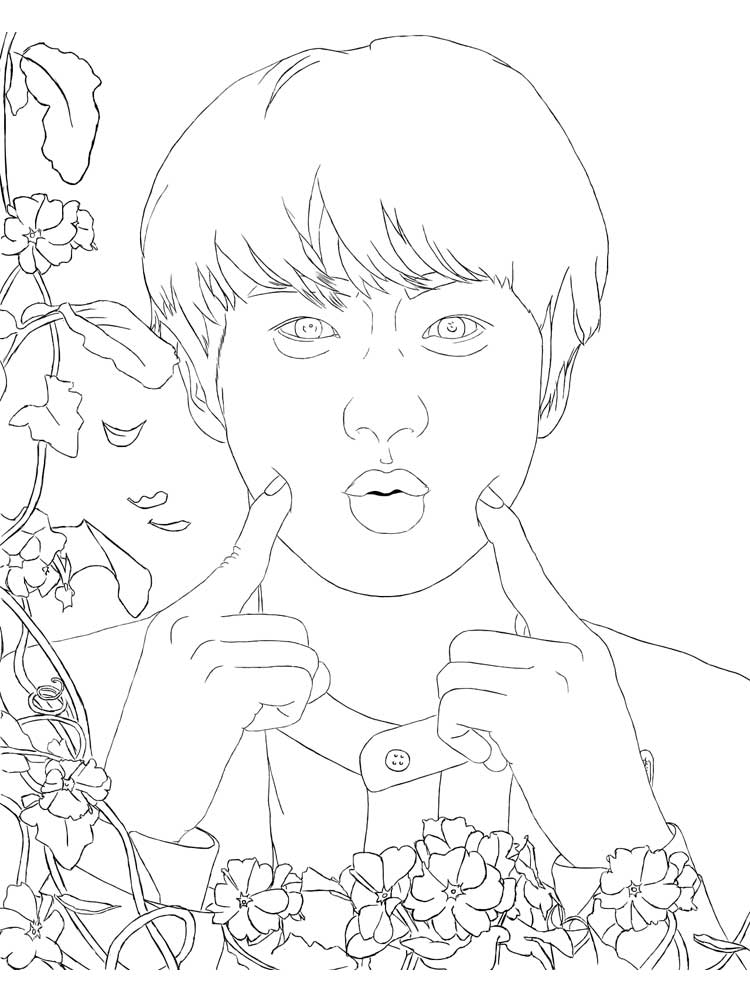 BTS coloring pages. Download and print BTS coloring pages