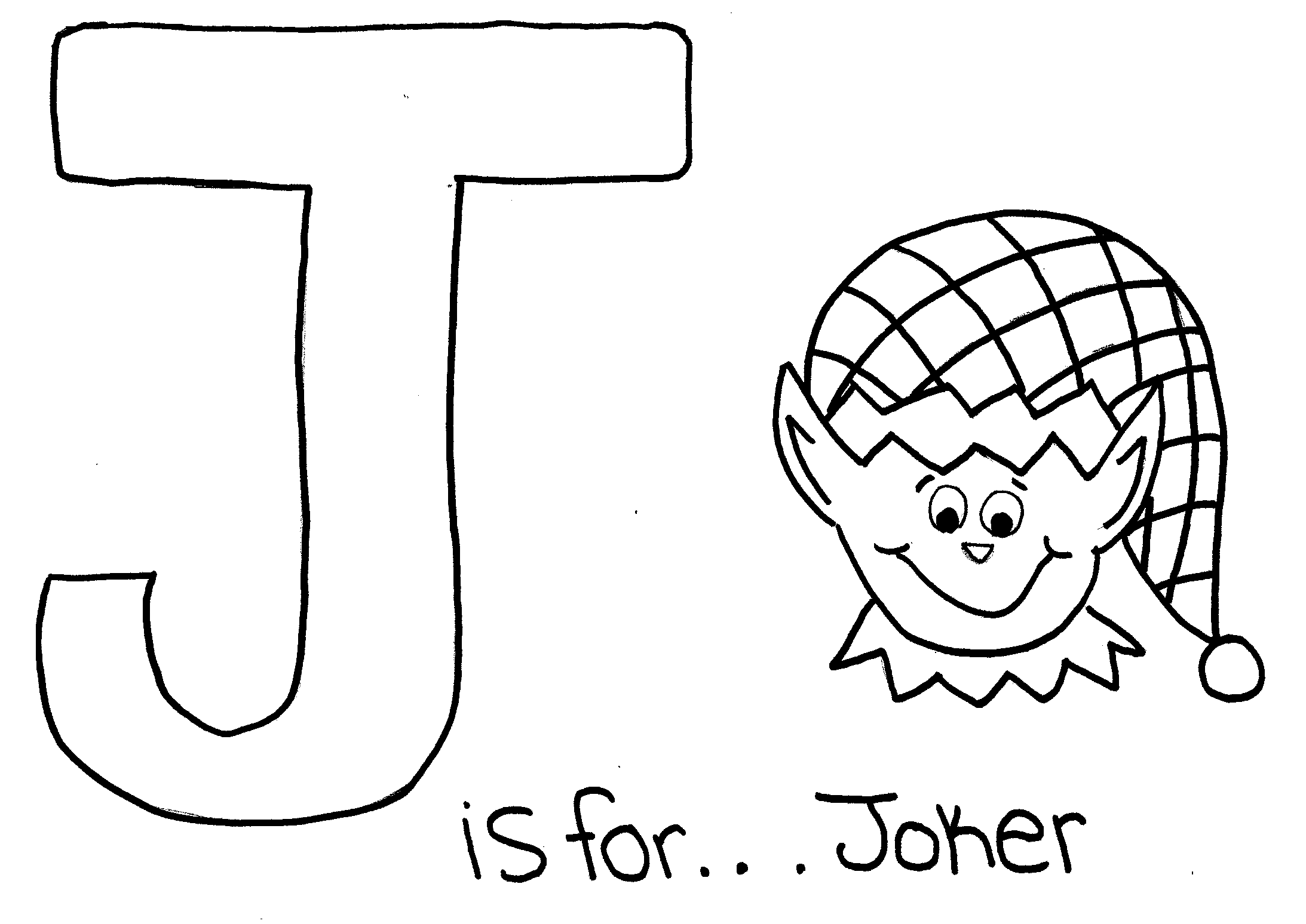 Free Alphabet coloring page Letter J