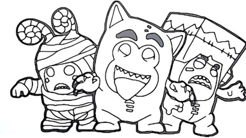 Magical Oddbods Coloring Page - Free Printable Coloring Pages for Kids