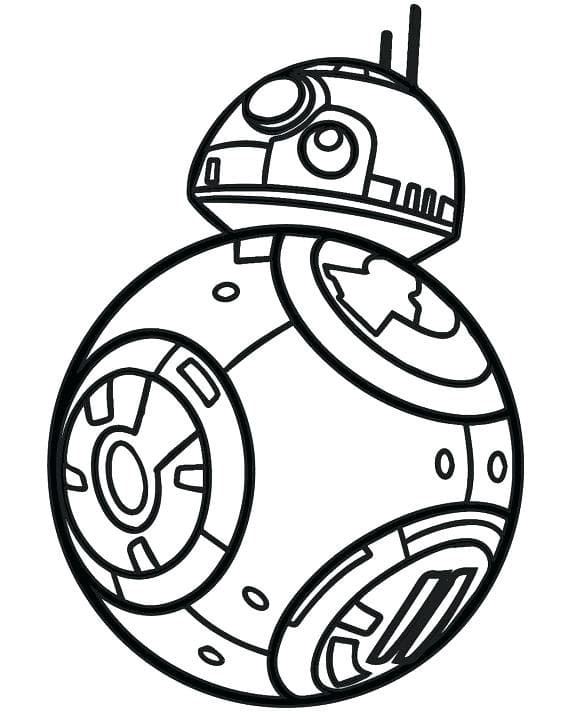 BB-8 Star Wars Coloring Page - Free Printable Coloring Pages for Kids