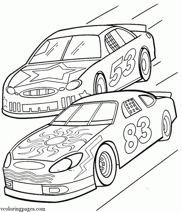 Exercise Free Printable Race Car Coloring Pages For Kids, Collect ...