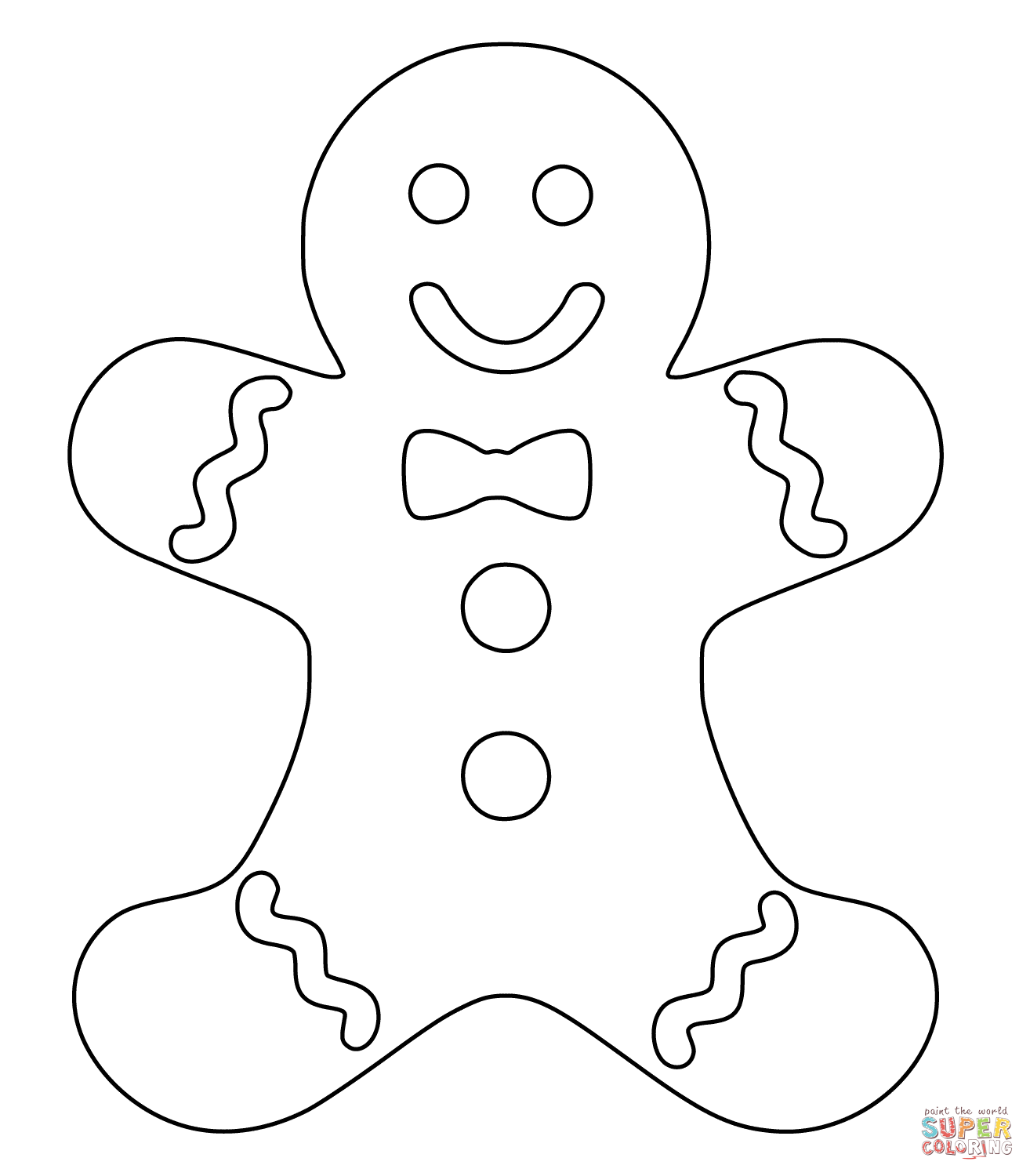 Christmas Gingerbread Man coloring page | Free Printable Coloring ...