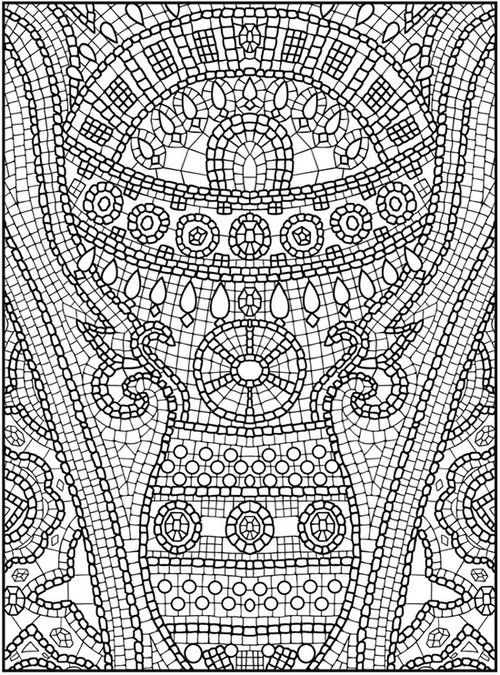 Mosaic Pictures To Color - Coloring Pages for Kids and for Adults