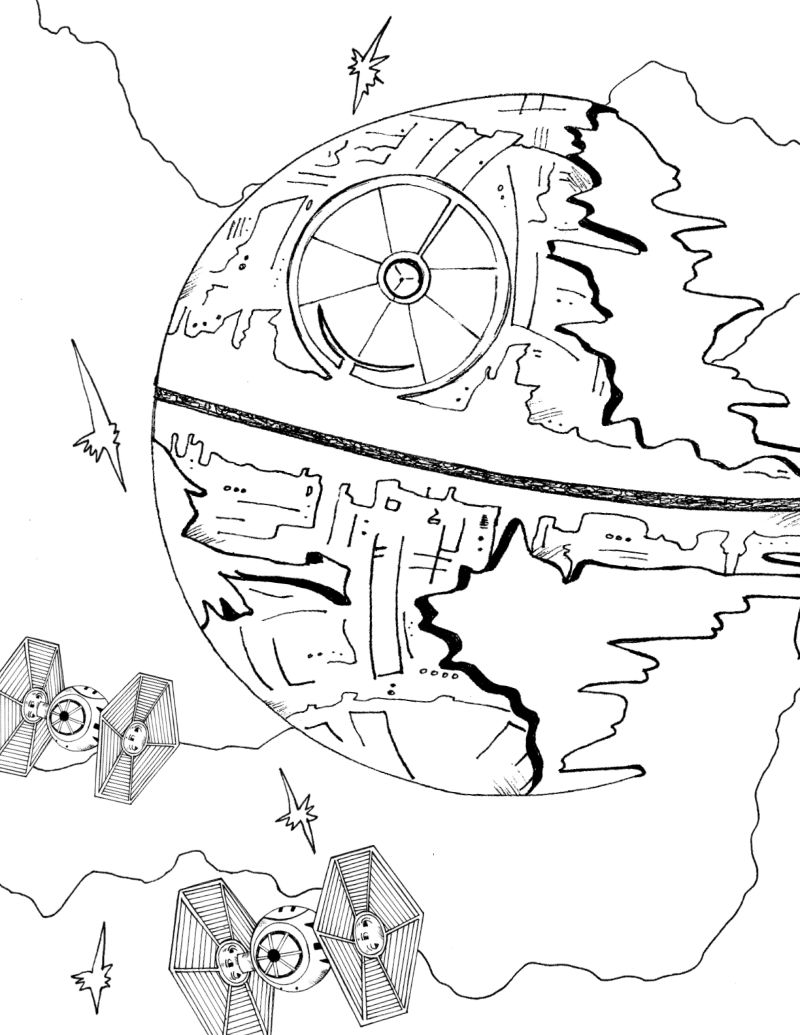 Star Wars Death Star Coloring Page | Mama Likes This