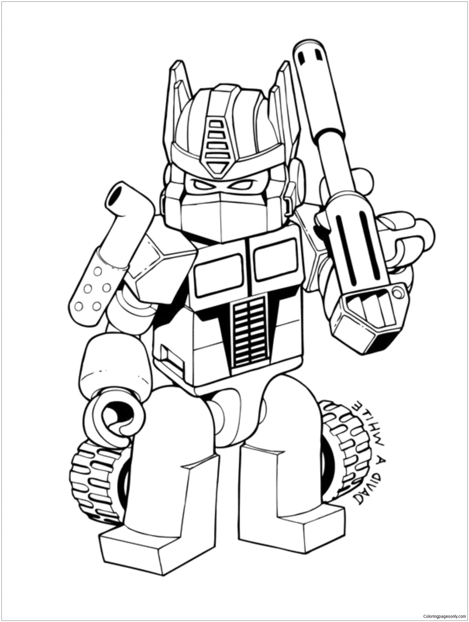 Lego Transformers Coloring Page - Free Coloring Pages Online