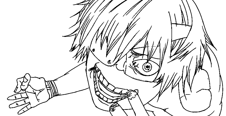 The best free Kaneki coloring page images. Download from 10 free ...