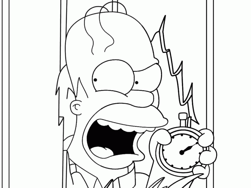 Homer Simpson Coloring Sheet Coloring Pages