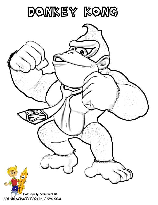 Donkey Kong Colouring Pictures To Print - Coloring Pages for Kids ...