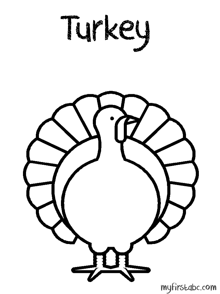 Coloring Pages Turkey Head - Coloring Page