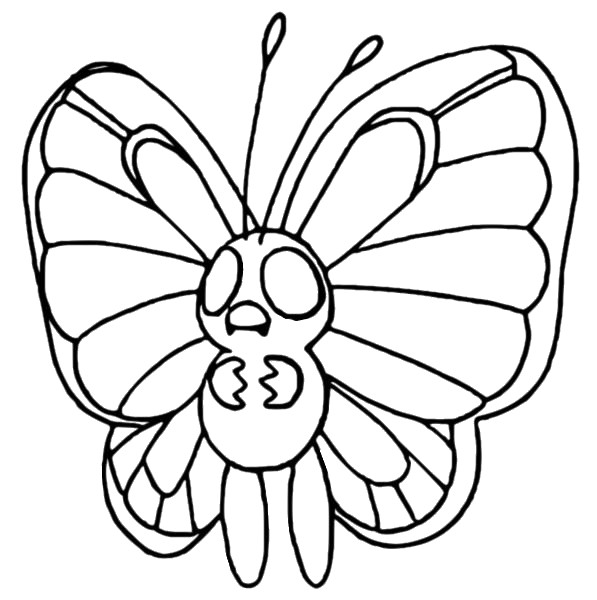 Coloring Pages Pokemon - Butterfree - Drawings Pokemon