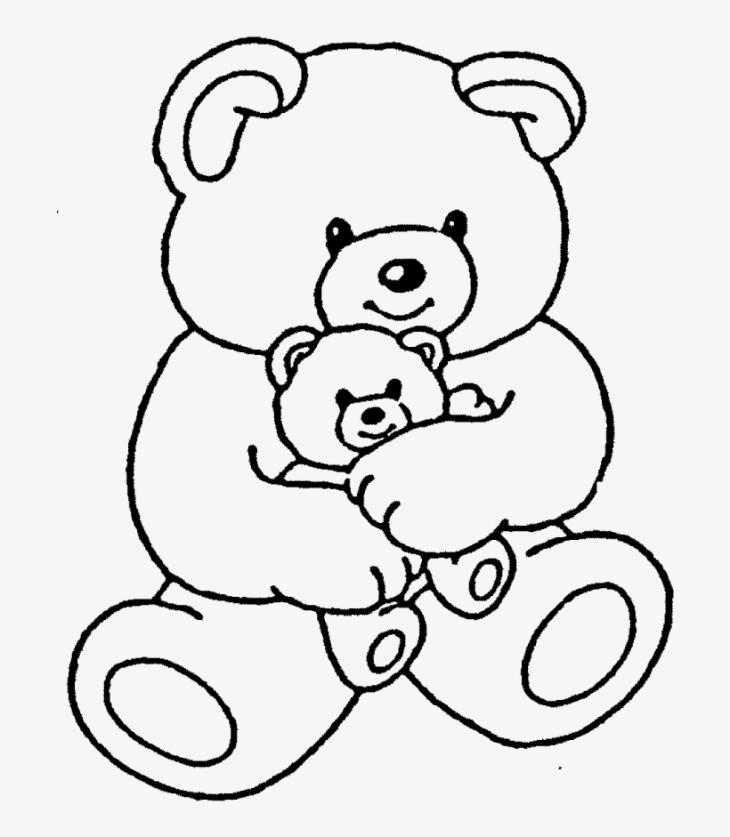 Baby Teddy Bear Drawing At Getdrawings - Teddy Bear Coloring Pages  Transparent PNG - 1000x1000 - Free Download on NicePNG