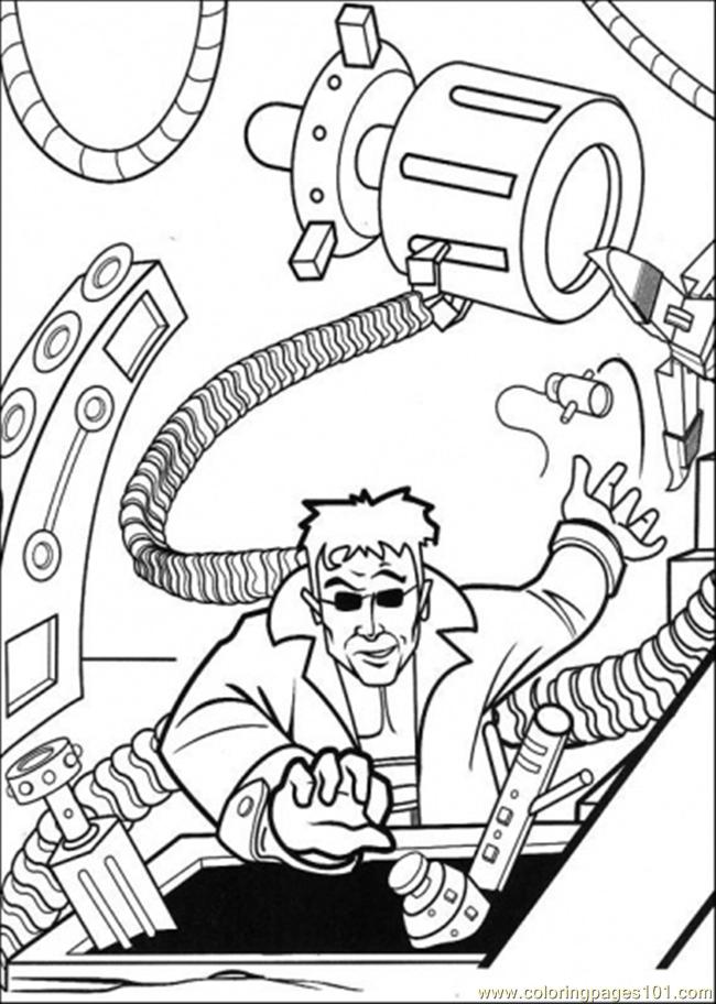 That Man In His Garage Coloring Page for Kids - Free Spiderman Printable Coloring  Pages Online for Kids - ColoringPages101.com | Coloring Pages for Kids