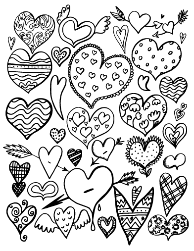 Free Heart Coloring Page