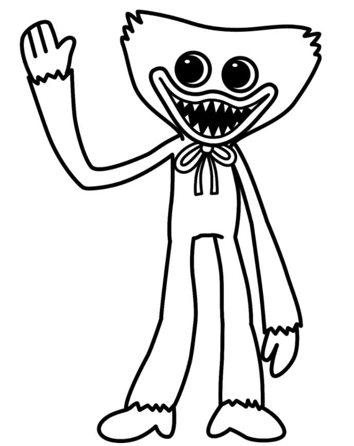 Coloring Pages Poppy Playtime Kind monster Print Free