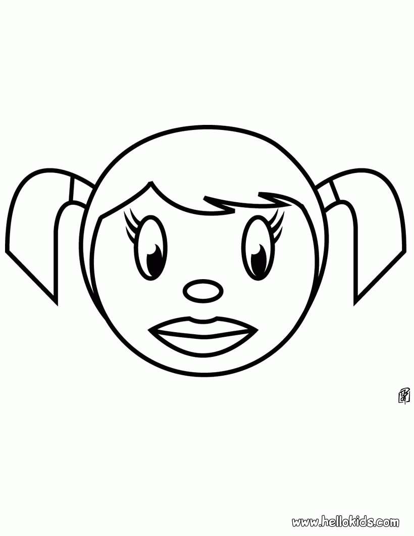 Coloring pages for PRESCHOOLERS - Girl face