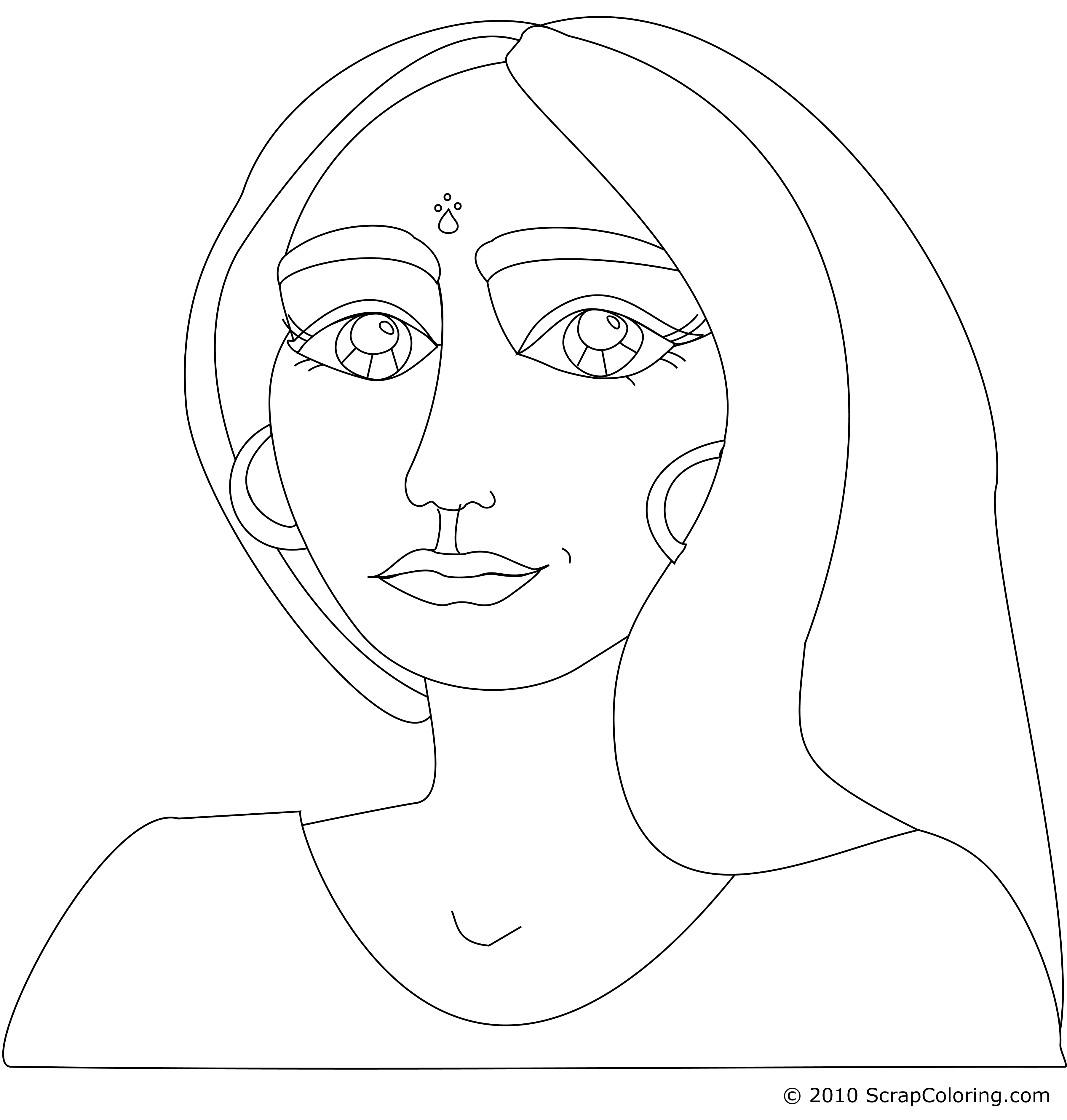 6 Pics of Indian Girl Face Coloring Page - Indian Woman Coloring ...