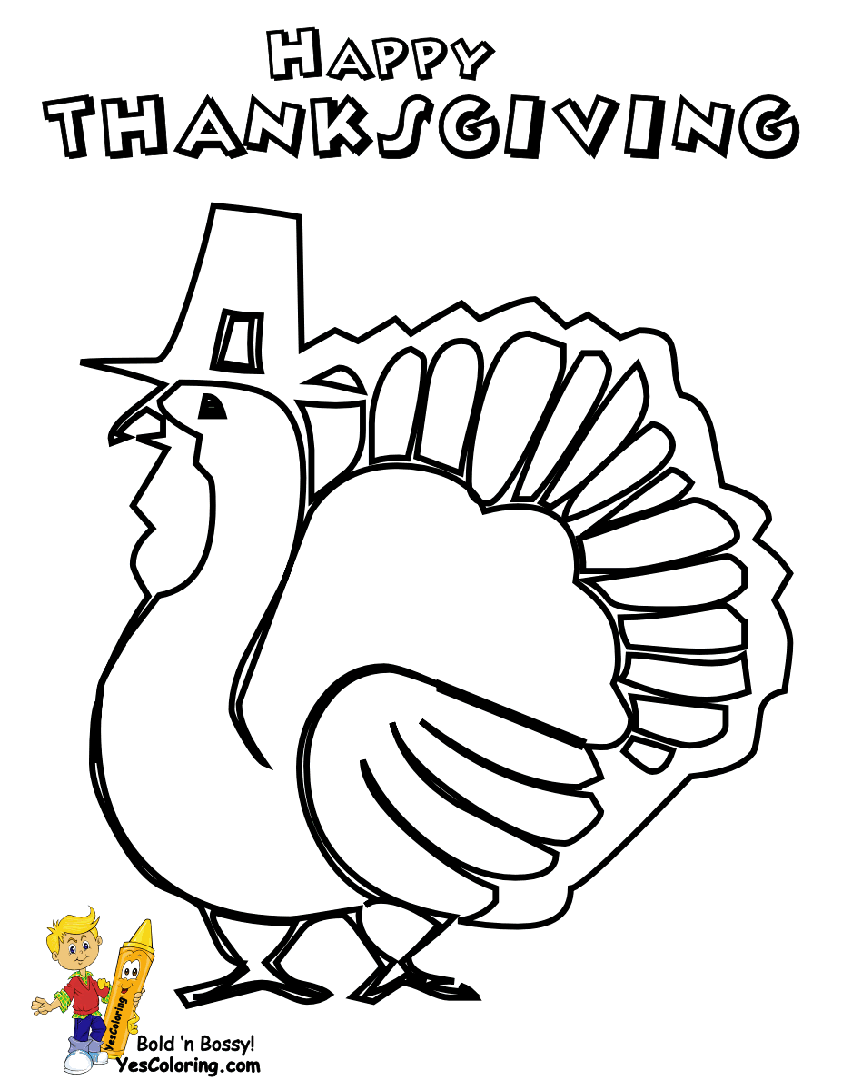 Bountiful Thanksgiving Coloring | Thanksgiving Day | Free | Turkey ...