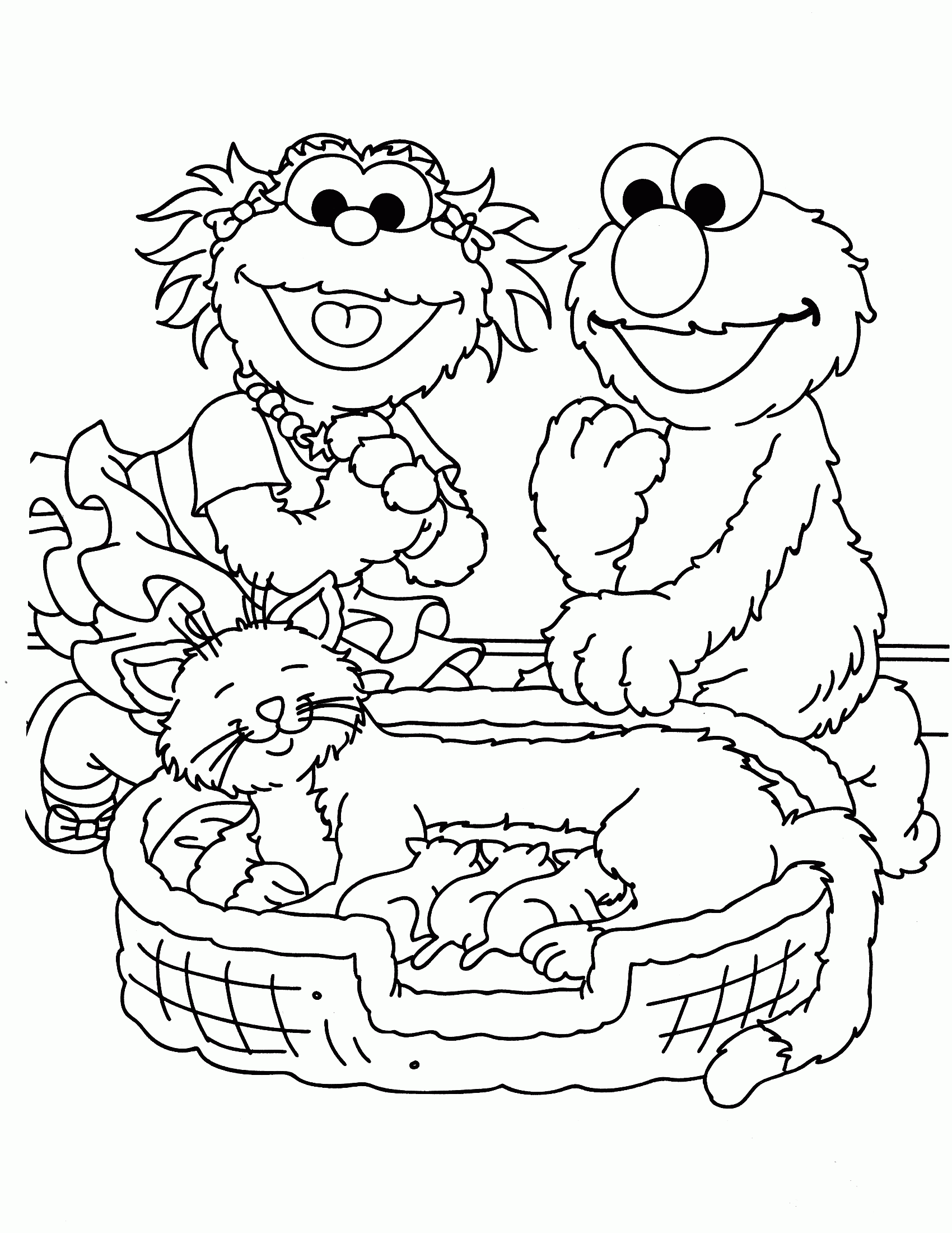Sesame Street Coloring Pages For Toddlers - Coloring Home