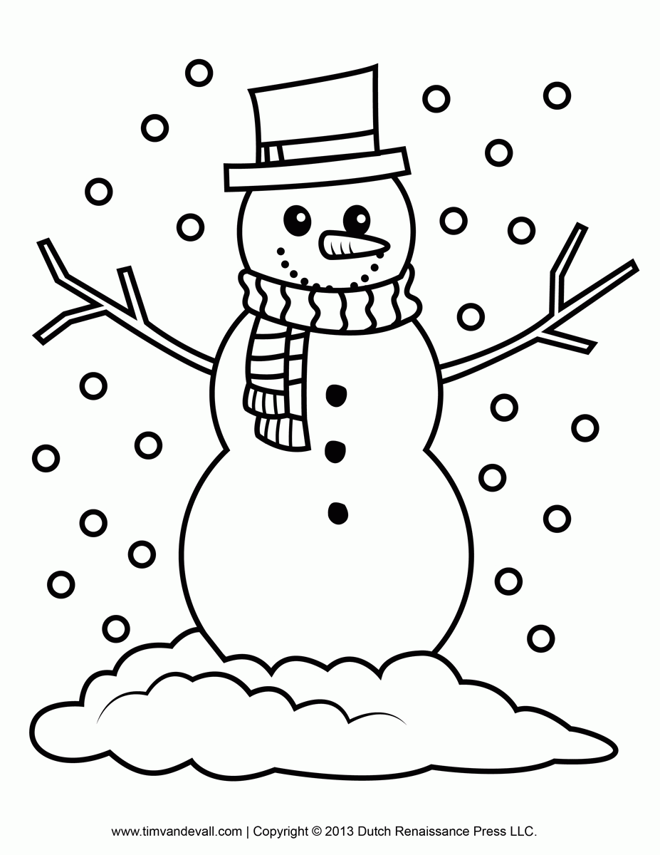 Free snowman clipart, template & printable coloring pages