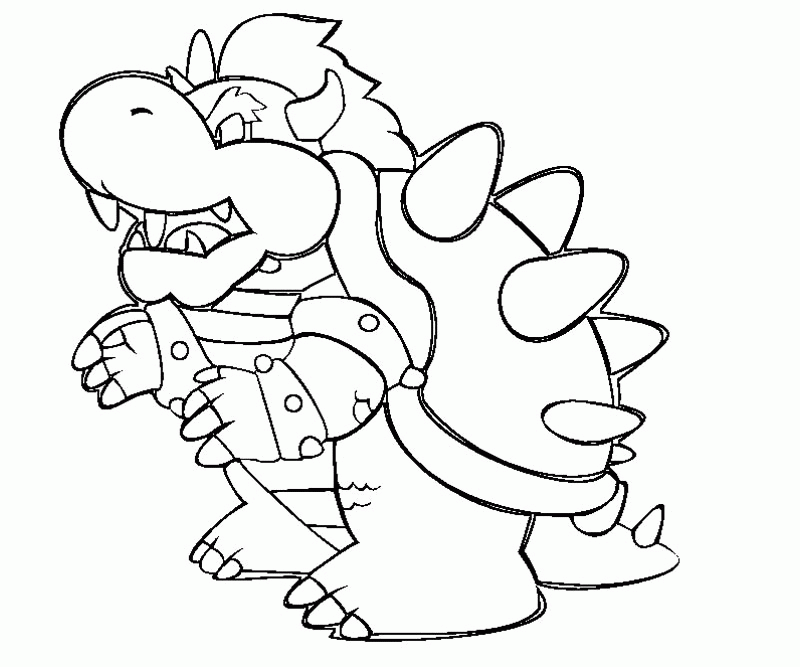 Bowser Coloring Page - Coloring Pages for Kids and for Adults