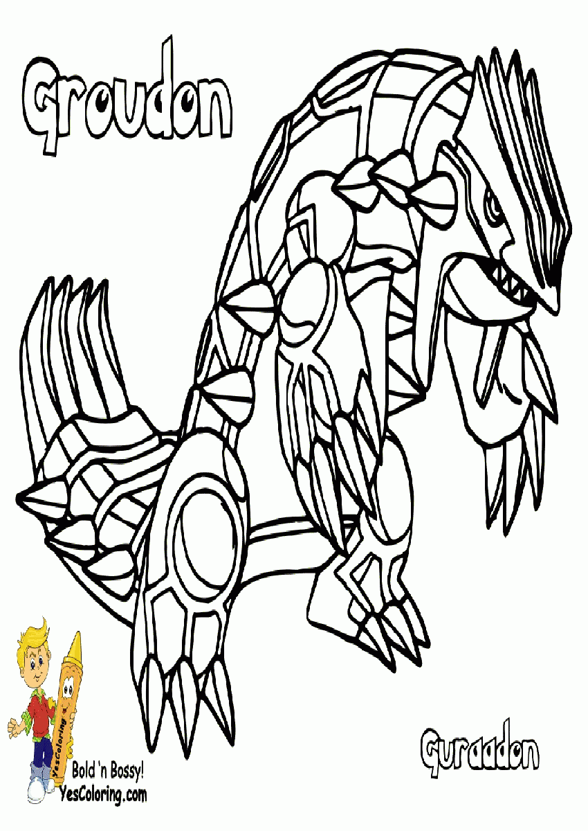 Pokemon Groudon At Coloring Pages Book For Kids Boys | Best ...