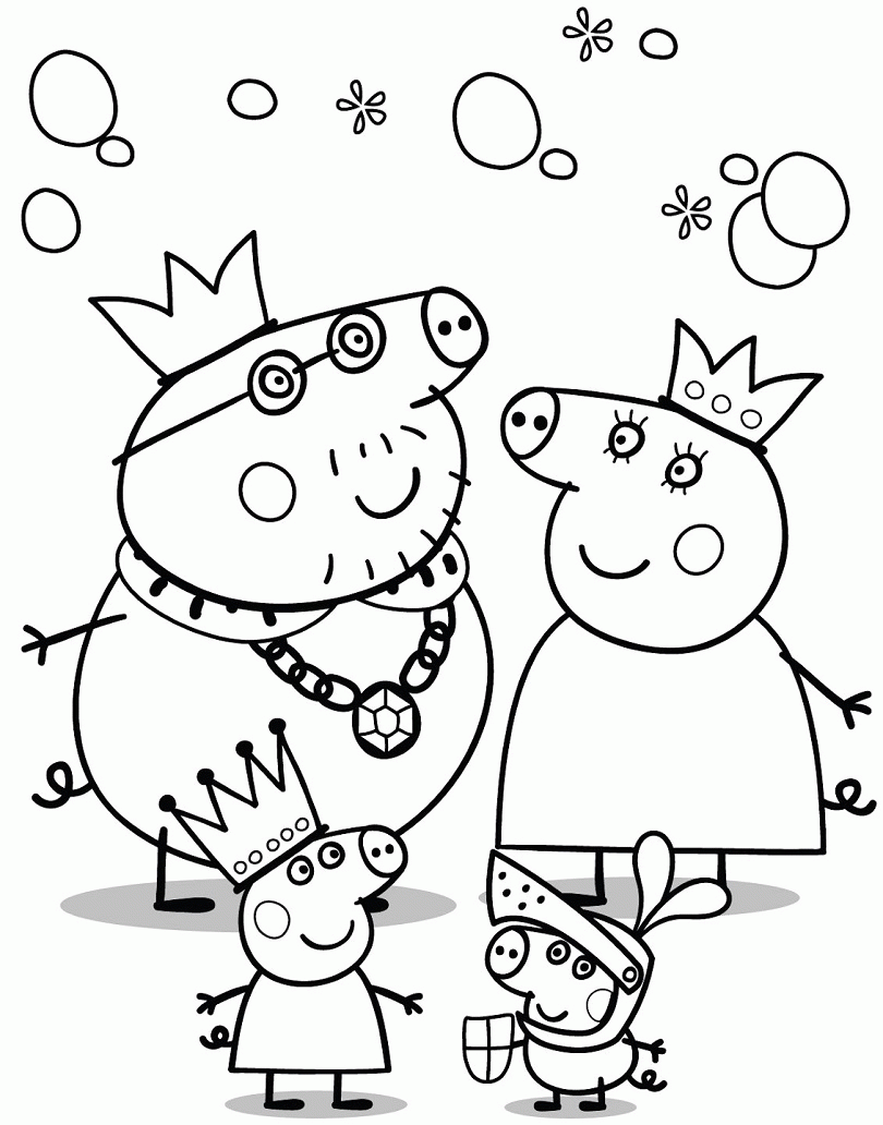 Cartoon Peppa Pig Coloring In Pages | Cartoon Coloring pages of ...