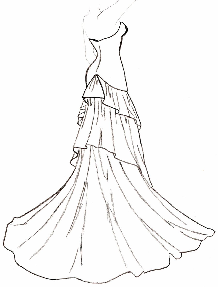 Wedding Dresses Coloring Pages - Ficts