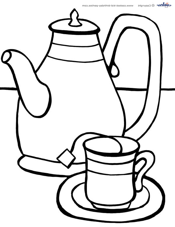 29 Elegant Collection Of Tea Cup Coloring Page | Crafted Here