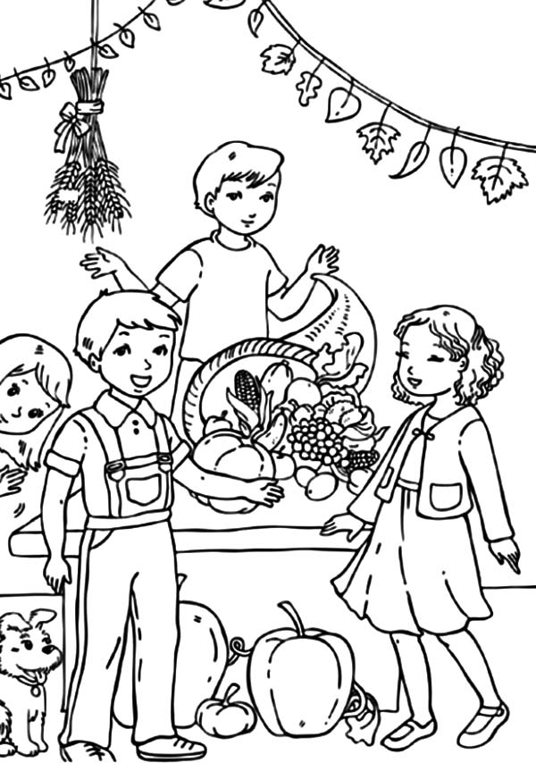 Harvests Festival Coloring Pages : Coloring Sun