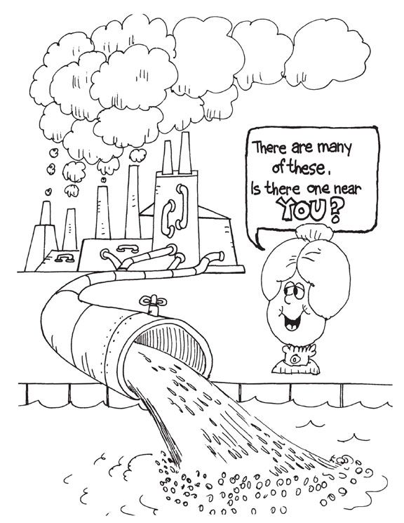 Water Pollution Coloring Pages - Coloring Home