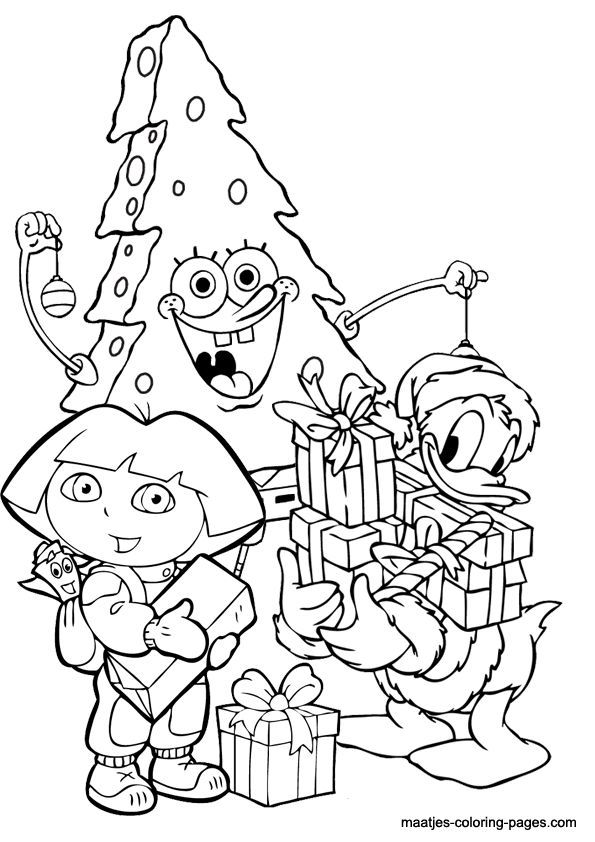 dora-the-snow-coloring-pages