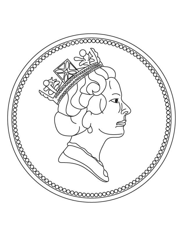 Coin Coloring Page - Coloring Pages for Kids and for Adults