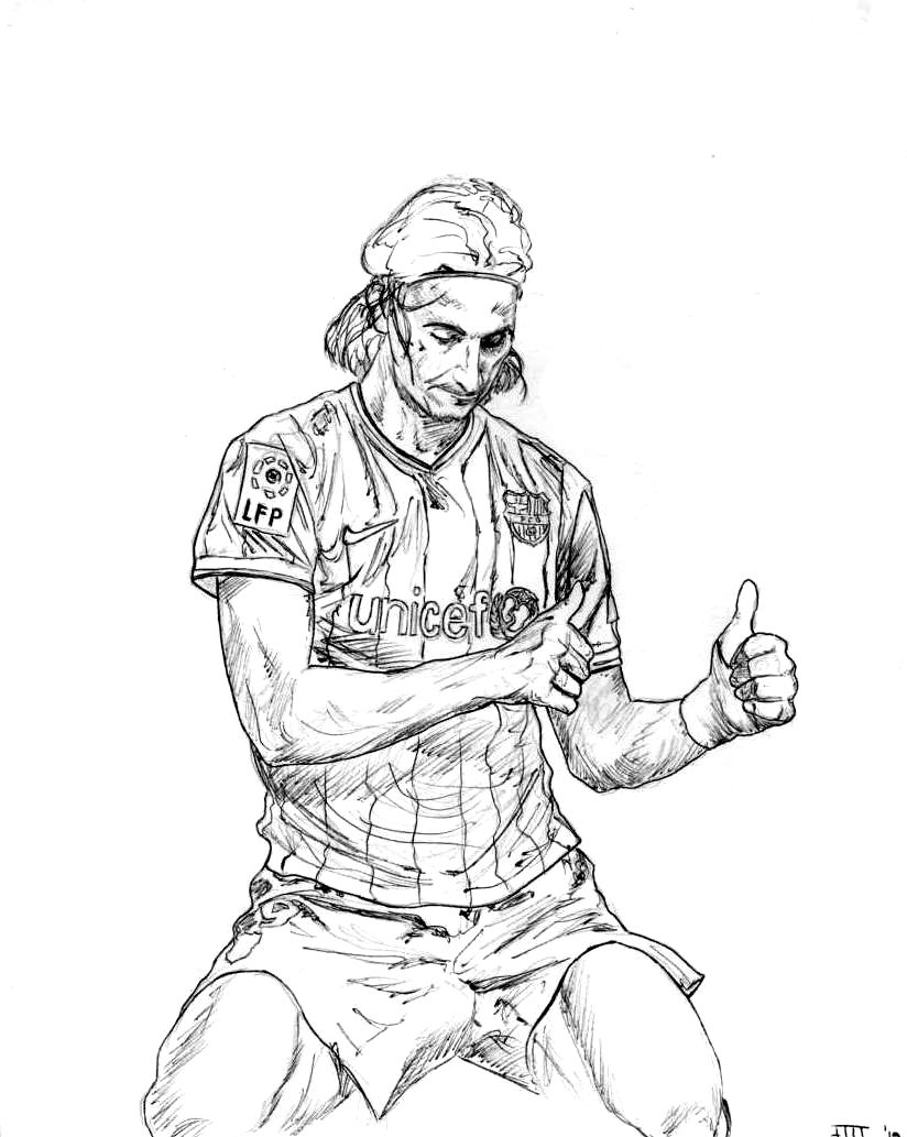 Zlatan Ibrahimovic Drawing Sketch Coloring Page