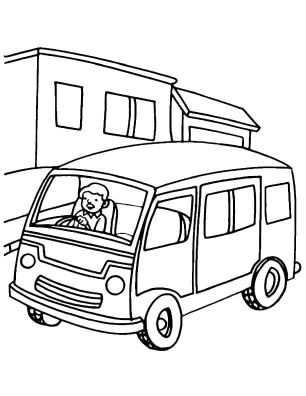 Van Free Printable Coloring Page - Free Printable Coloring Pages for Kids