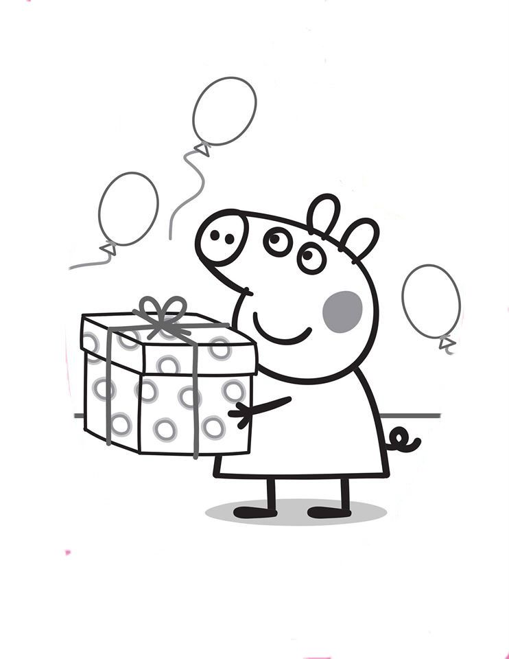 Peppa Pig | Peppa pig coloring pages, Peppa pig colouring, Birthday  coloring pages