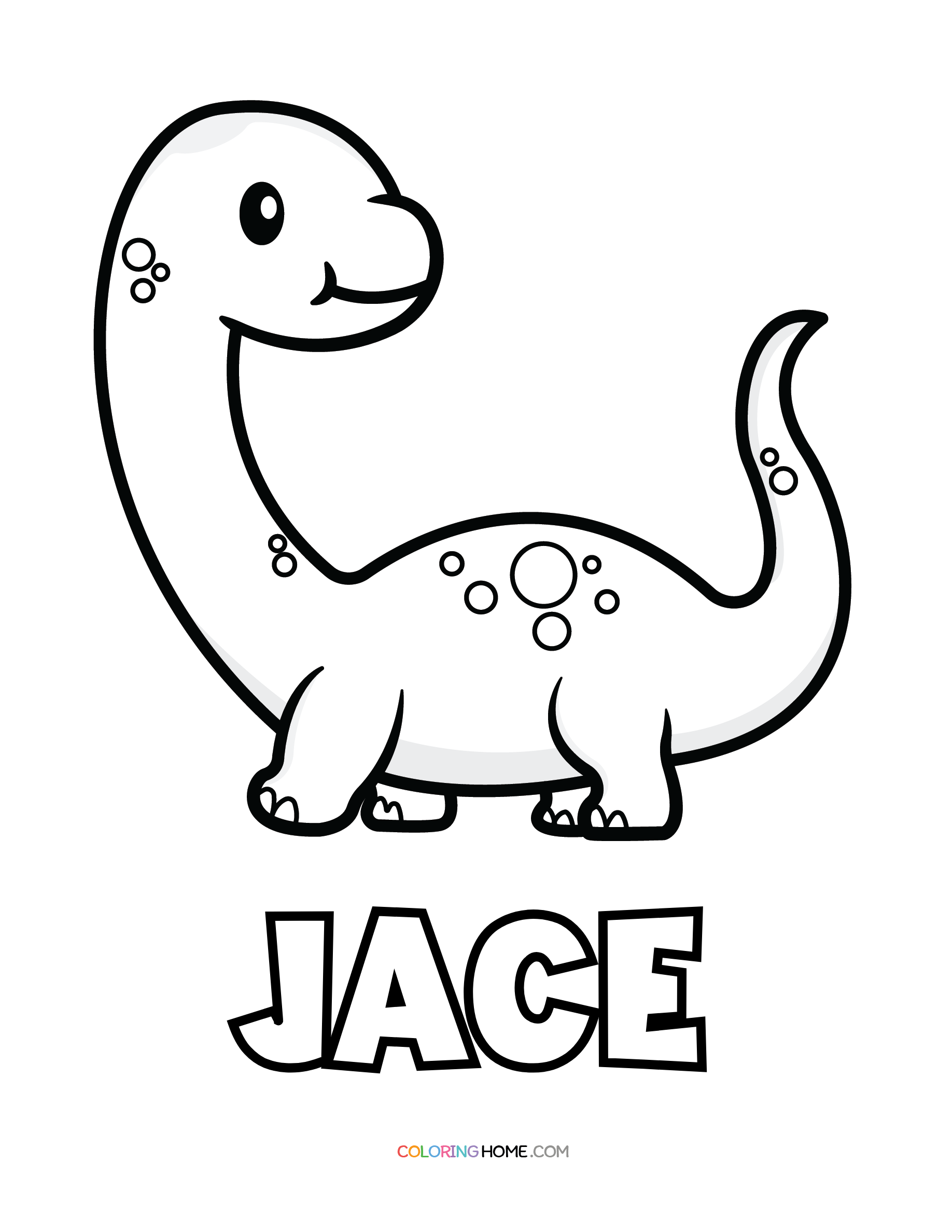 Jace dinosaur coloring page