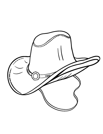 Free Cowboy Hat Coloring Page - Coloring Home