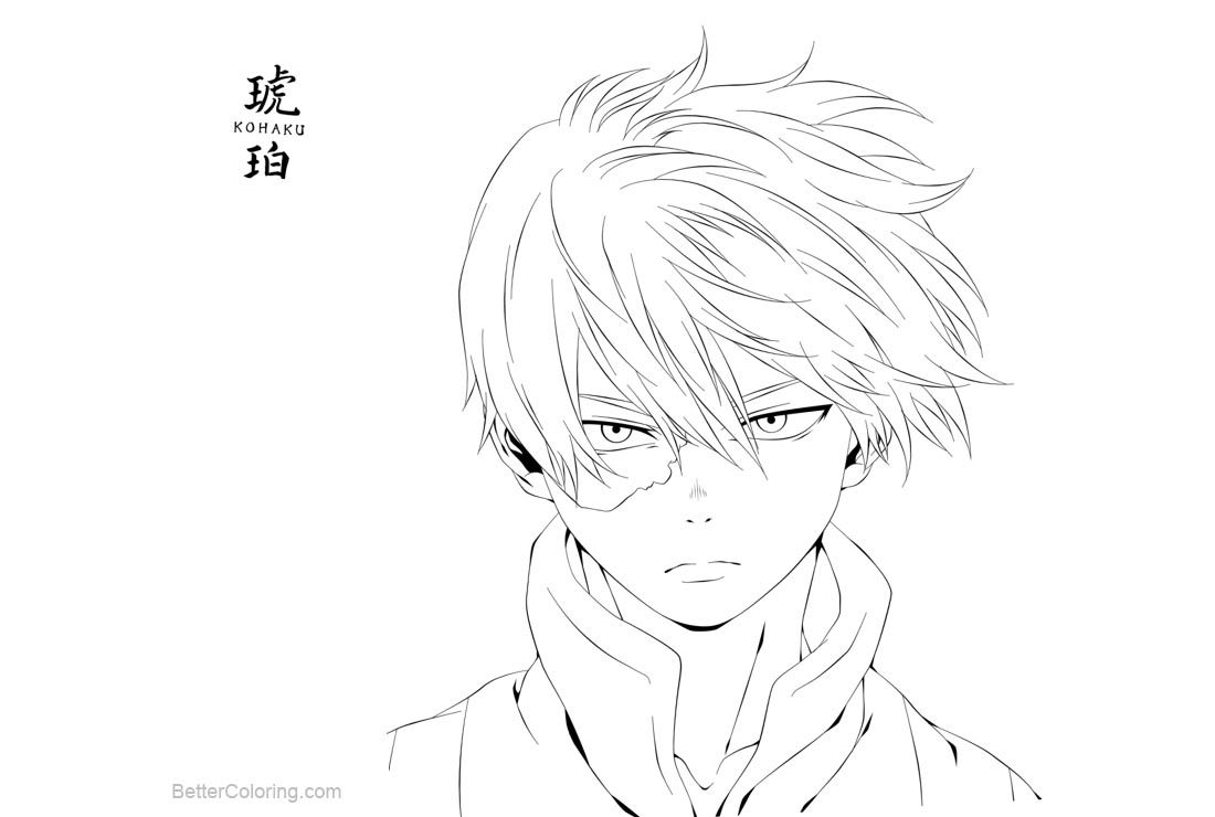 Todoroki Coloring Pages   Coloring Home