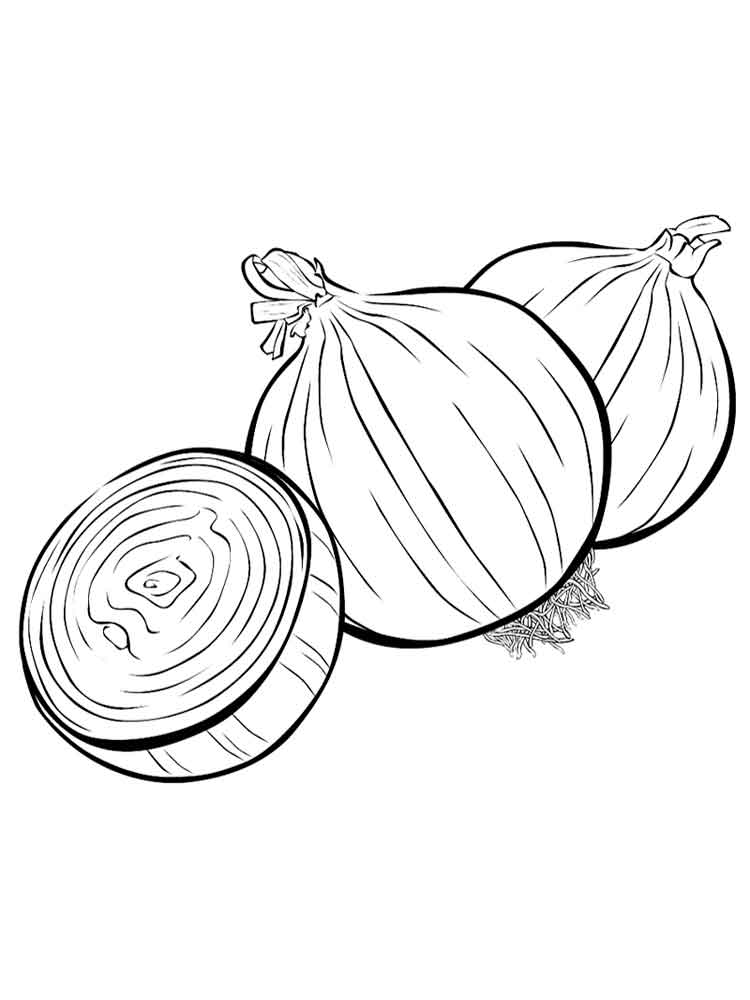 Free printable Onion coloring pages for kids