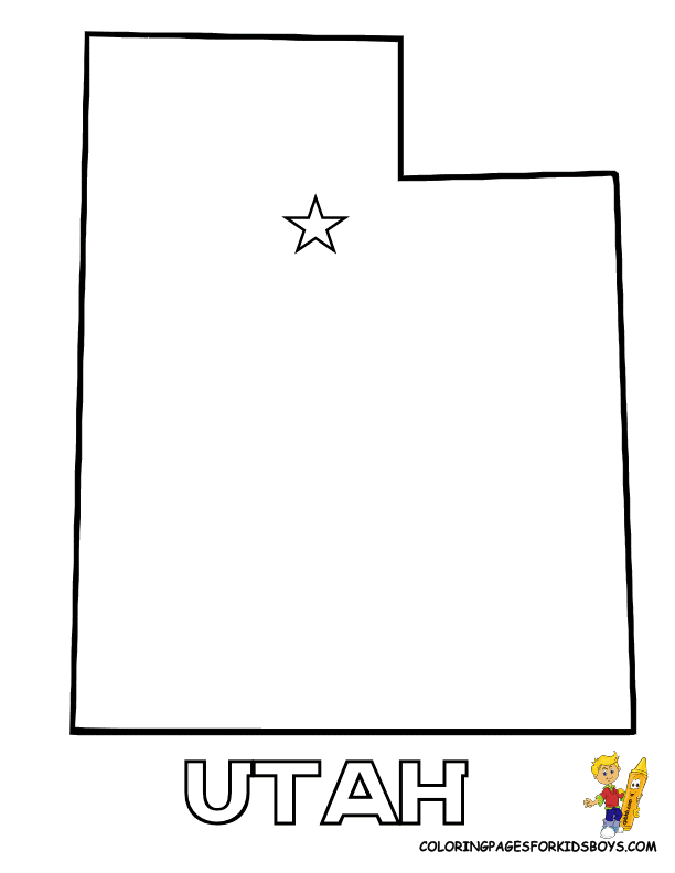 utah state coloring pages - Clip Art Library