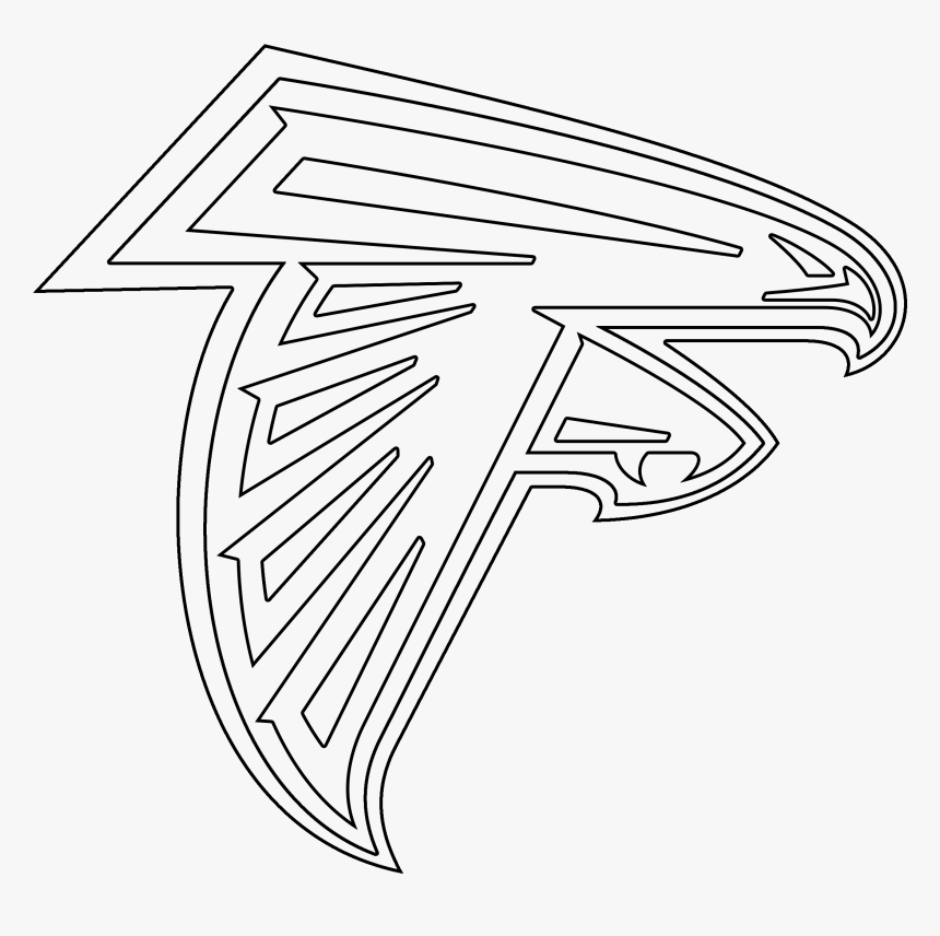 Atlanta Falcons Logo Stencil - Atlanta Falcons Coloring Pages, HD Png  Download , Transparent Png Image - PNGitem