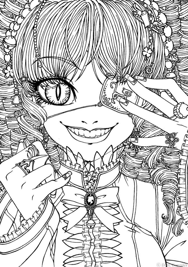 Goth Coloring Pages - Coloring Home