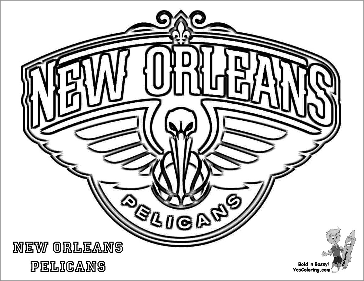 New orleans Pelicans Coloring Pages - ColoringBay