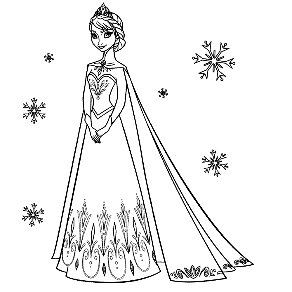 Elsa - Coloring pages for kids